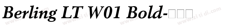 Berling LT W01 Bold字体转换